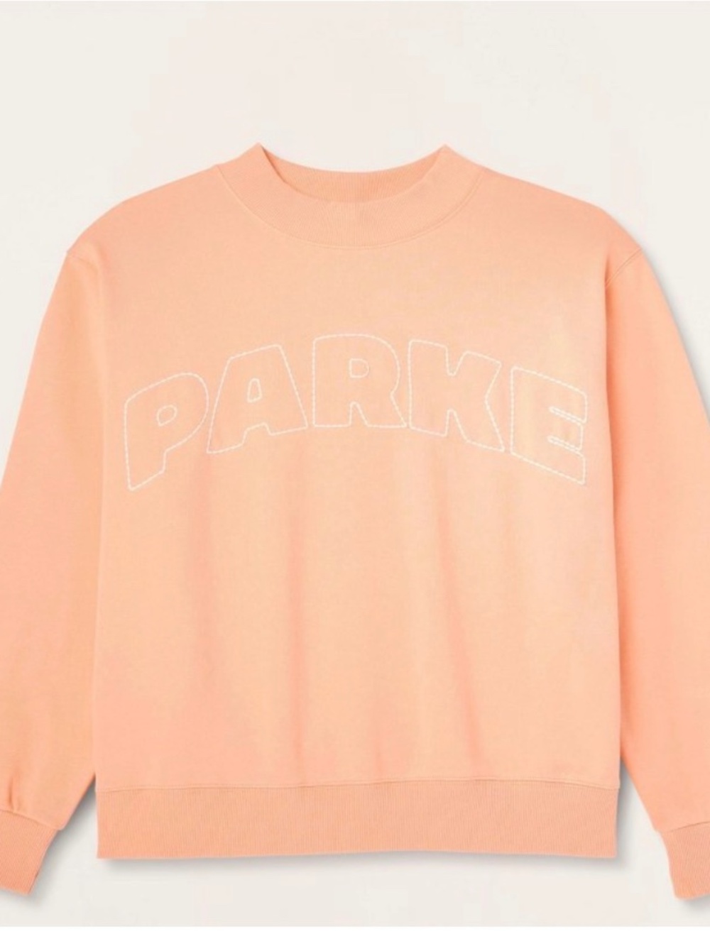 Parke x Target Peach Crewneck Sweatshirt Embroidered Logo Oversized L/XL